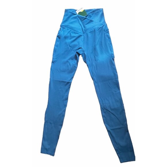 Halara Softlyzero Crossover Pocket Plain Leggings Sz Medium Womens Blue Full Len - Picture 4 of 9